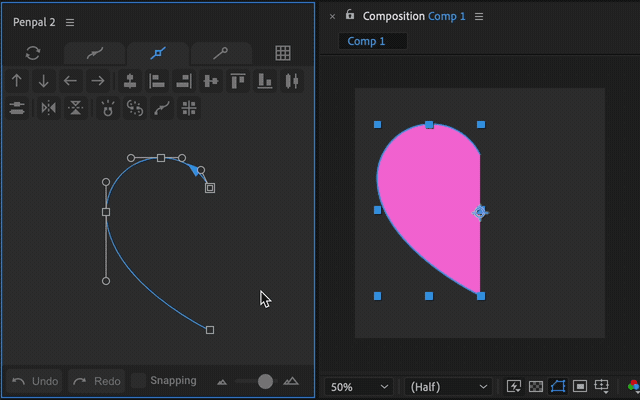 Reflect or mirror paths in After Effects with Penpal