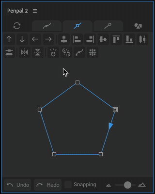 Easily open and close paths at selected points